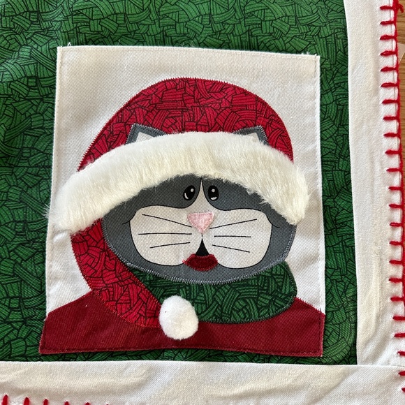 Set of 4 HomeTrends  Charles Christmas Cat Placemat - Picture 2 of 7